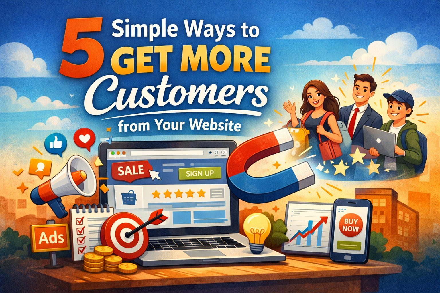 5 Simple Ways to Get More Customers from Your Website